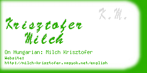 krisztofer milch business card
